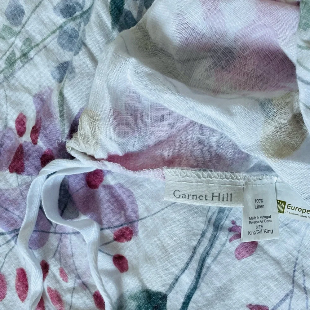 Garnet Hill Relaxed-Linen Duvet Covet - King/Cal King - Picture 4 of 12